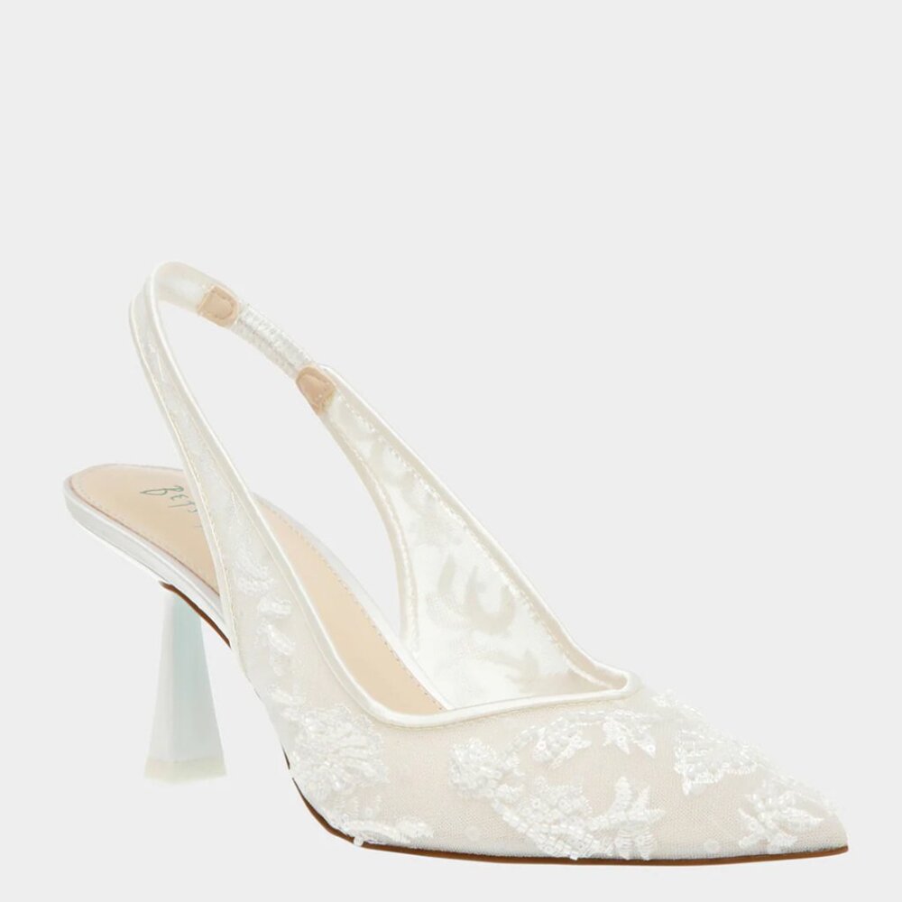 Betsey Johnson Nikki Ivory Slingback Heels